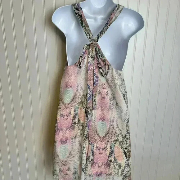 Show Me Your Mumu Colorful Snake Print Back Tie Romper XS M36 - Picture 6 of 9